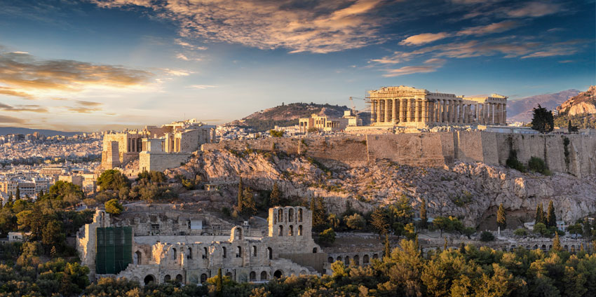 Blick auf die Akropolis in Athen