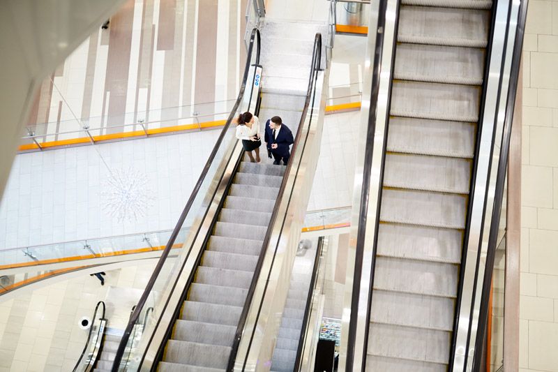 Rolltreppen im Einkaufszentrum