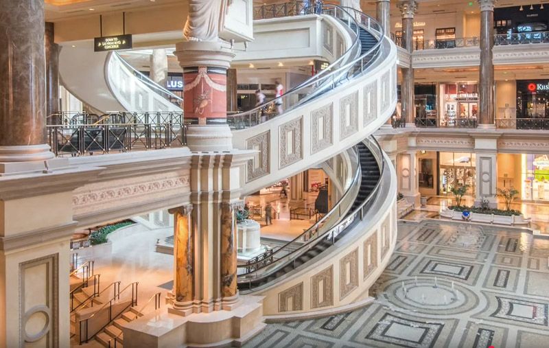 Rolltreppen im Einkaufszentrum bei Ceasars Palace