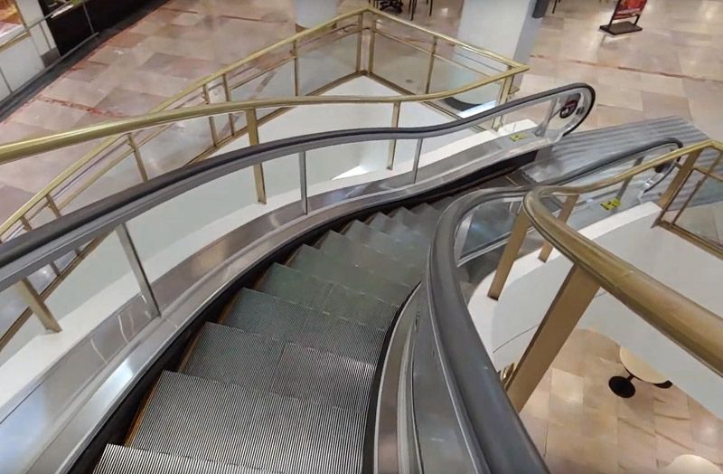 Rolltreppen im Einkaufszentrum San Francisco Center